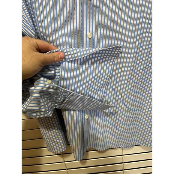 Thomas Pink French Cuff Long Sleeve Button Up Shirt‎ - Size 16.5 - Picture 3 of 4